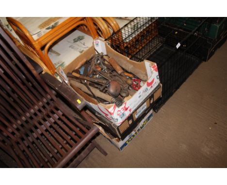 Four boxes of various tools