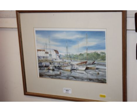 A print depicting Pin Mill, Woodbridge 