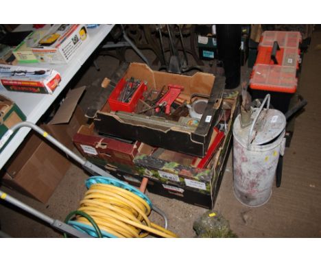 Five boxes of various tools