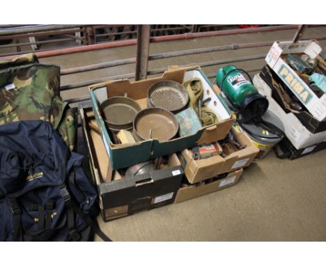 Five boxes of various tools