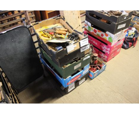 Five boxes of various tools