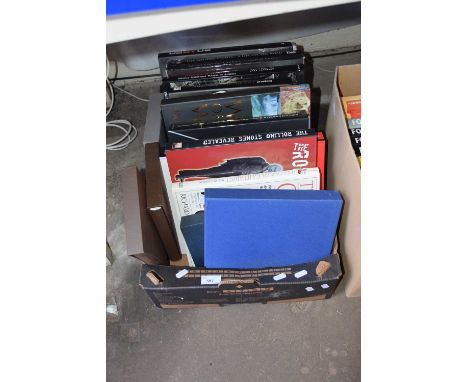 Box containing a good quantity of various music interest books including Rolling Stones, US, Beatles etc