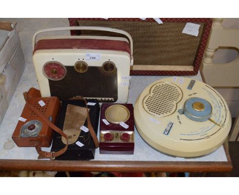 Five various vintage transistor radios