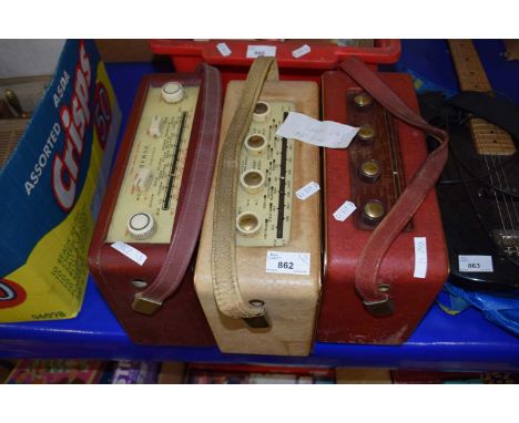 Three various vintage transistor radios