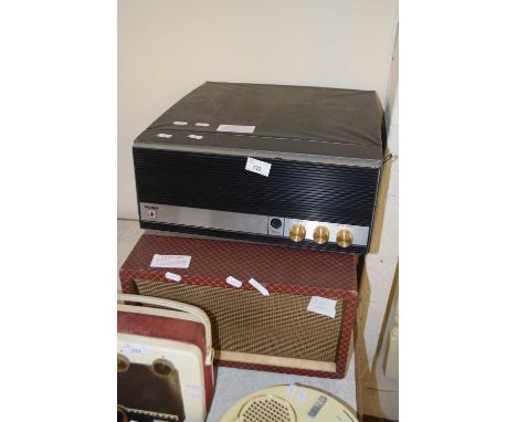 A vintage Bush record player together with a McMichael example