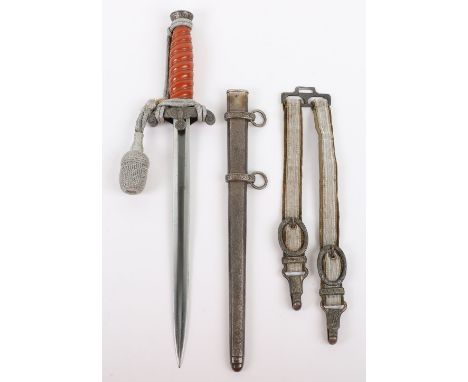 WW2 German Army Officers Dress Dagger with Hanging Straps and Portepee by E & F Horster Solingen, fine untouched example with