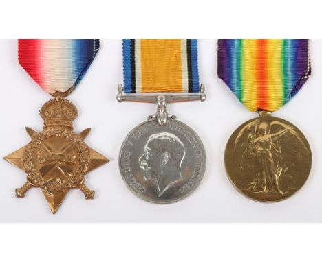 An Unusual Great War 1914-15 Star Medal Trio to the Rhodesia Regiment for Service in East Africa, 1914-15 Star medal, “PTE. E