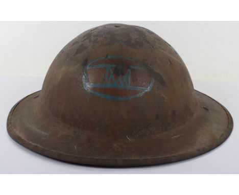 WW1 American 30th Infantry Division Steel Combat Helmet, fine untouched example of a British issue steel combat helmet with m