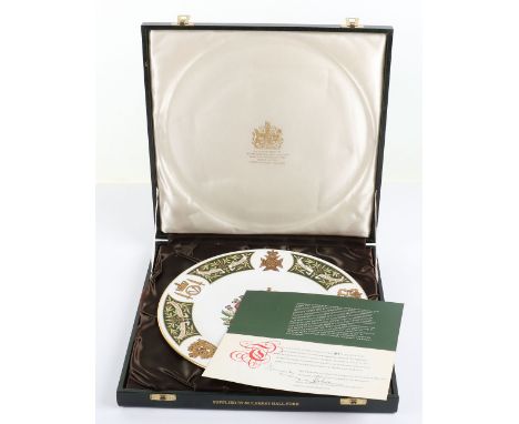 The Spode/Mulberry Hall Regimental Plate Alexandra, Princess of Wales's Own Yorkshire Regiment, The Green Howards. Plate No. 