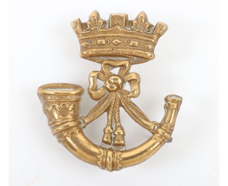 Victorian Duke of Cornwall Light Infantry Cap Badge, fine die-stamped example with three lug fittings to the reverse. 