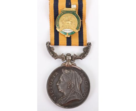 British South Africa Company Medal 1890-97 to an Officer in the Victoria Rifles, medal with Rhodesia 1896 reverse, engraved n