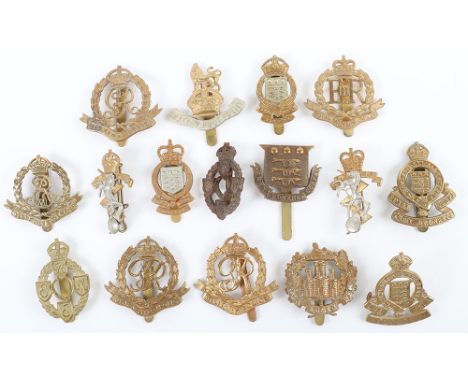 Selection of Corps Cap Badges, including Edward VII Military Police, George V Military Police, Royal Military Police, REME, O