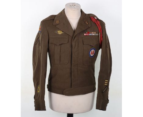 WW2 American Ike Jacket, fine example of the short pattern American tunic from WW2 known as a Ike jacket. This example is com