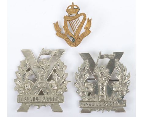 WW1 Tyneside Irish Shoulder Title Badge, being the crowned harp with scroll “TYNESIDE IRISH”. Two lug fittings to the reverse