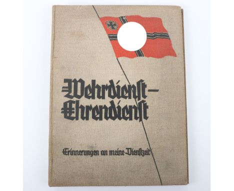 WW2 German Photograph and Document Album, being a mint un-issued example with the cover having large German battle flag and g