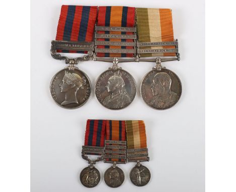 Victorian Medal Group of Three Awarded to an Officer in the Leicestershire Regiment Who Was Twice Mentioned in Despatches for