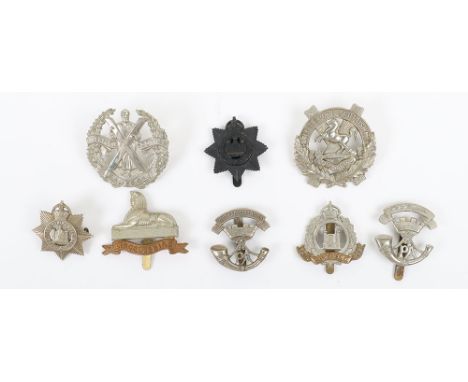 British Territorial Battalions Cap Badges, including Kings Liverpool Regiment Liverpool Scottish, Liverpool Scottish Cameron 