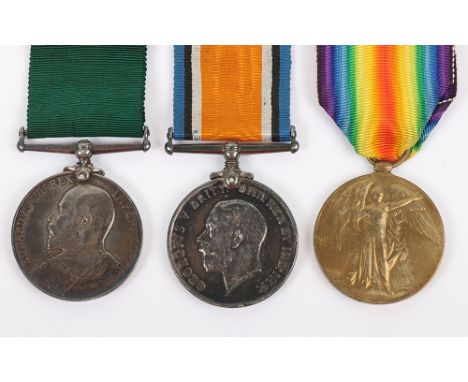 A Father and Son Artillery Medal Group to the Sced Family from Newcastle on Tyne, Father, Volunteer Long Service medal EVII, 