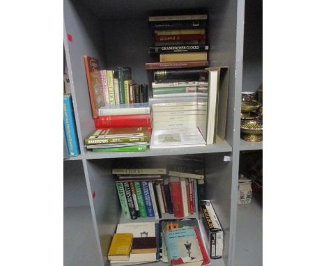 A quantity of books on collecting and history to include those on barometers, anniversary clocks, marine chronometer, Grandfa
