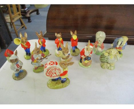 Nine Royal Doulton BunnyKins figures together with three Beswick Beatrix Potter figuresLocation: 8:2 