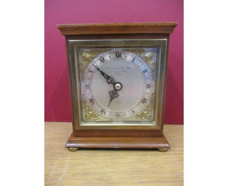 A Garrard & Co Elliot mahogany cased mantel clock 15cm highLocation: RWB 