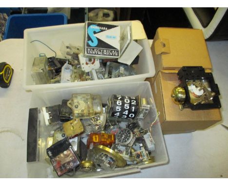 A quantity of battery operated and electric clock movementsLocation: 11:2 
