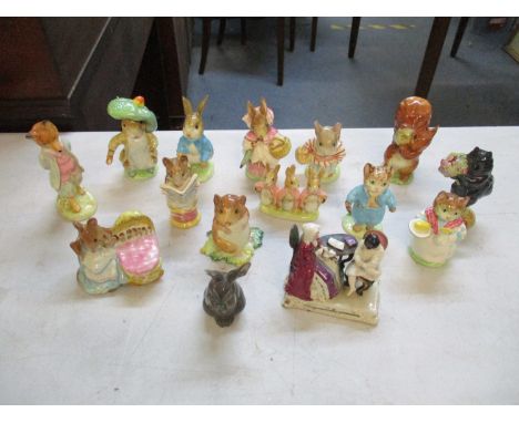 Thirteen Beswick Beatrix Potter figures together with a Royal Copenhagen Rabbit All have general wear and glaze crazing. 'Ben