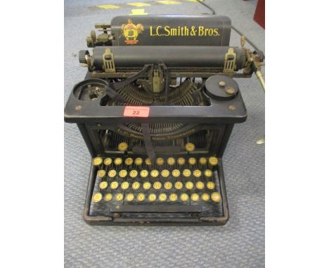 A vintage LC Smith &amp; Bros typewriter A/F 