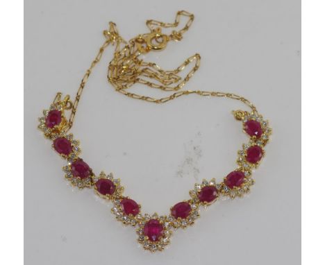 Ruby & Zircon necklace