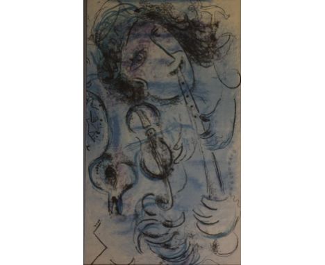 Marc Chagall (1887-1985) "Le Joueur de Flute" lithograph circa 1967, ex: The Redfern Gallery, 20 Cork Street, Burlington Gard