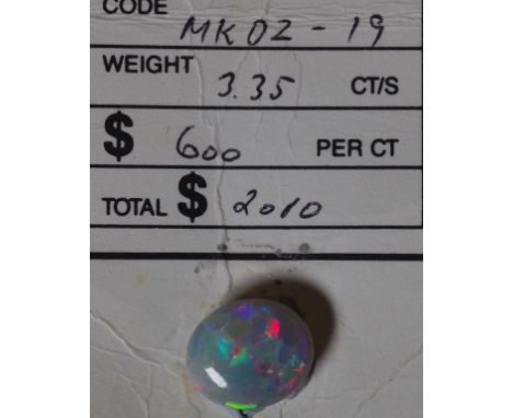 Unset 3.35ct  Australian polished sold opal