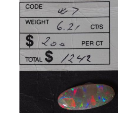 Unset 6.21ct  Australian polished sold opal