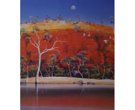Ingrid Wingham "Kimberley George & the cockatoos" limited edition 331/500 print, 53cm X 43cm approx (with frame)