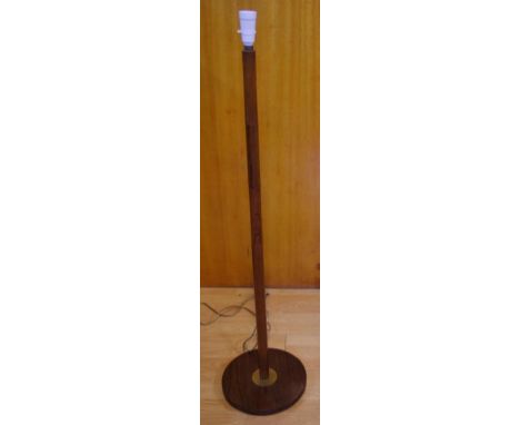 1960s rosewood standard lamp rewired, 118cm high approx