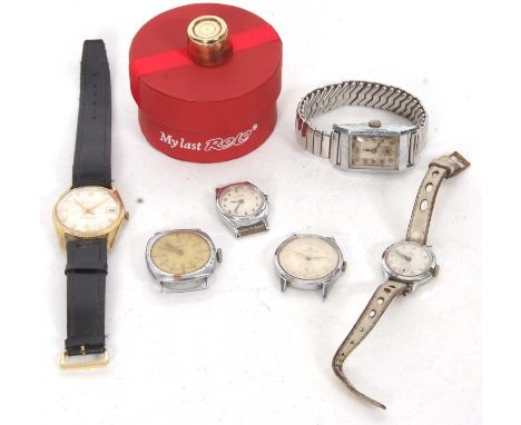 Mixed lot of watches to include makers Ingosol and Timex, also included in the lot is "My Last Rolo", a Rolo lasered on the b