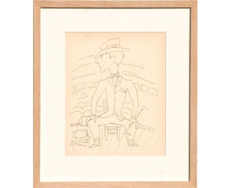JEAN COCTEAU, 'Self portrait', line cut on velin pur Fil laFuma, 1923, edition: 625, numbered justification page verso, 27cm 