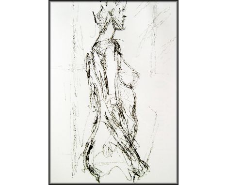 ALBERTO GIACOMETTI, 'Nude in Profile', original lithograph, 1961, ref. 'Alberto Giacometti: The Complete Graphics', by Herber