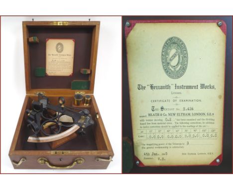 SEXTANT, by Heath & Co., New Eltham, London SE9, fitted case.