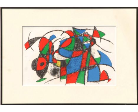JOAN MIRO, Untitled III, original lithograph, 1975, printed by Mourlot, ref. Mourlot Catalogue Raisonné, 31cm x 49cm, framed 