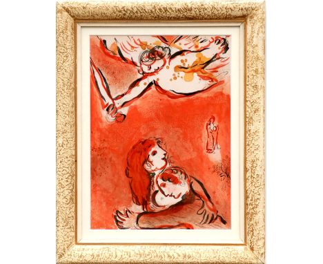 MARC CHAGALL, 'The face of Israel', original lithograph, 1960, suite: The bible series, printed by Mourlot, Ref: CRAMER: 42, 