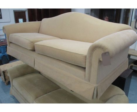 SOFA, humpback, 88cm H x 225cm W x 103cm D. (with faults)