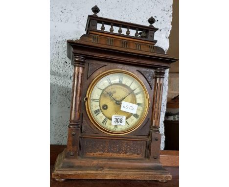 MAHOGANY CASED MANTEL CLOCK