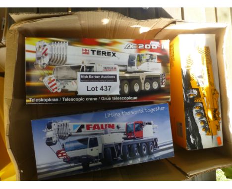 Die-cast : 1:50 scale, Crane collector models incl Terex Demac 200-1, AC335, Tadano Faun A&F 100/5, all boxed as new.