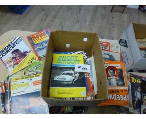 Sporting Memorabilia : Box of magazines late 1940's onwards, Speedway, Boxing, Stock Car, Cricket, 150+.