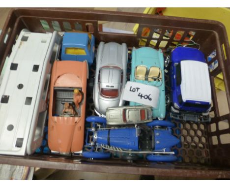 Die-cast : Larger scale vehicles incl Aston Martin and friction vehicle (Hong Kong).