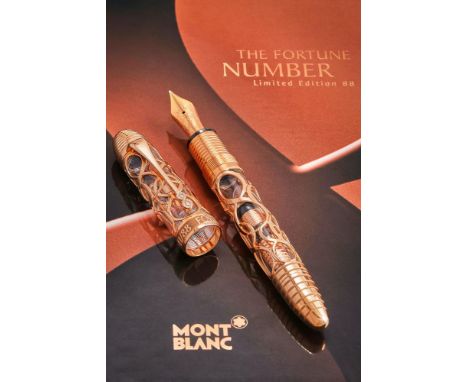 Y&nbspMONTBLANC, THE FORTUNE NUMBER SKELETON 88 A LIMITED EDITION FOUNTAIN PEN, NO. 41/88, 2009 Cap and Barrel: The cap and b