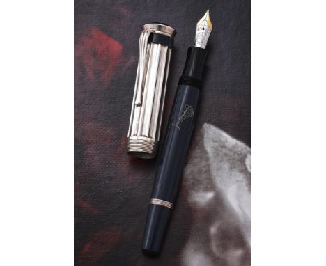 MONTBLANC, WRITERS EDITION, CHARLES DICKENS A LIMITED EDITION FOUNTAIN PEN, NO. 12560/18000, 2001 Cap and Barrel: Green resin