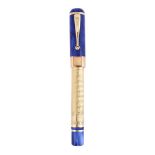 MONTEGRAPPA, LA TORRE DI PISA, A LIMITED EDITION GOLD COLOURED FOUNTAIN PEN