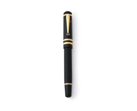 MONTBLANC, WRITERS EDITION, DOSTOEVSKY A LIMITED EDITION ROLLERBALL PEN, NO. 0304/7000, 1997 Cap and Barrel: Black resin cap 