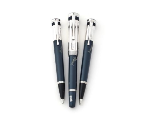 MONTBLANC, WRITERS EDITION, CHARLES DICKENS A LIMITED EDITION THREE PEN SET, FOUNTAIN PEN NO. 02981/18000, BALL POINT NO. 029